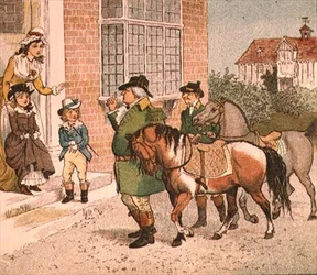 Illustration from Ride-a-cock-horse to Banbury Cross (Bringing Horses to the Children)