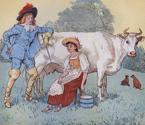 Shall I marry you, my Pretty Maid? (Illustration by Randolph Caldecott)