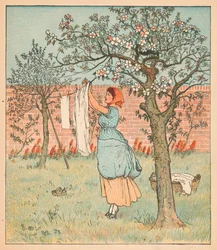 The Maid was in the Garden, Hanging out the Clothes, 1880