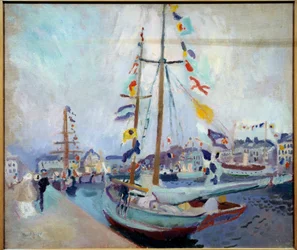The Flagged Yacht in Le Havre