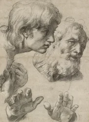 Studies of the Heads of Two Apostles and of Their Hands