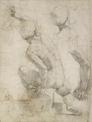 Nude Man seated on a Stone