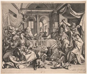 Wealth permits Stupidity, or, Allegory of Wealth, Lust, and Stupidity