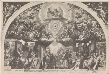 Annunciation with Six Prophets and Angel Choirs