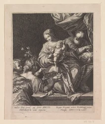 Holy Family with Two Angels