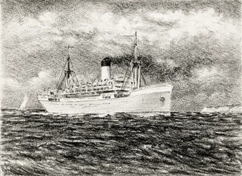 Liner on the Gironde Estuary