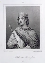 Lothair (941-986) King of France, engraved by Delannoy