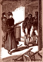 Colomba Threatens Two Men with a Gun