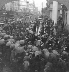 British Troops Parading on Adderley Street, Cape Town, South Africa, World War I