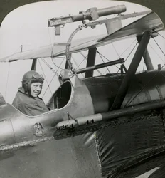 Sopwith Scout with photographic gun mounted on the upper wing, World War I, 1914-1918