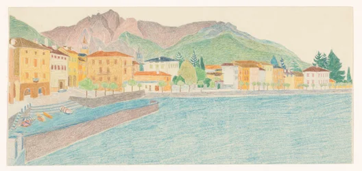 View of an Italian City by the Water
