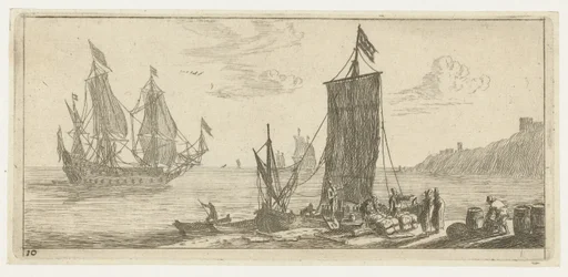 Bay with a Hooker and a Warship
