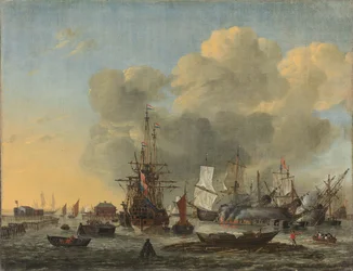 The Caulking of Ships at the Bothuisje on Het IJ in Amsterdam