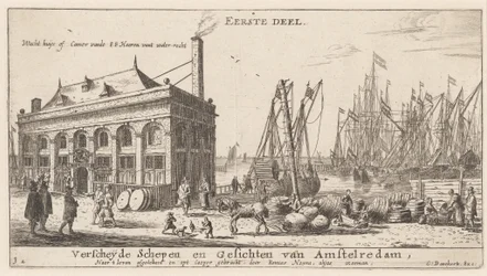 View of the Port of Amsterdam with the Office of the Water Authority (Title Page)