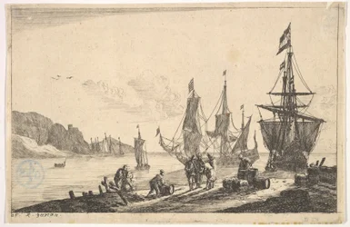 Bay with Sailing Vessels