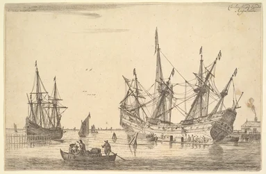 Men Caulking the Hull of a Ship