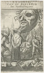 Satire on the Arts (Title Page for: J. Oudaen, Agrippa, on the Vanity of Sciences, 1661)