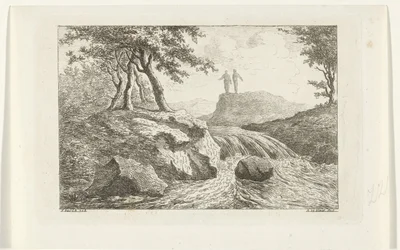 Landscape with Waterfall