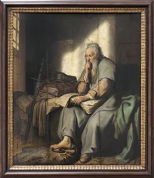 Saint Paul in Prison. Painting by Rembrandt Harmensz van Rijn (1606-1669)
