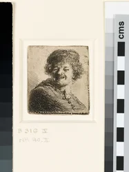 Self-portrait in a Cap: Laughing