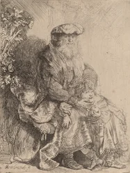 Abraham Caressing Isaac