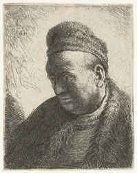 Beardless Man in a Fur Cloak and Cap: Bust