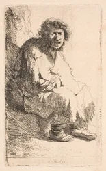 Beggar Seated on a Bank