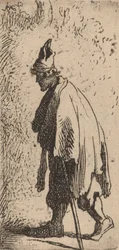 Beggar with a Stick, Walking to the Left