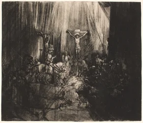 Christ Crucified Between the Two Thieves: Large Oblong Plate (the "Three Crosses")