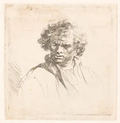 Curly-headed Man with a Wry Mouth