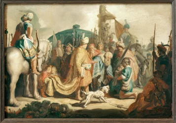 David Kneeling with the Head of Goliath before Saul