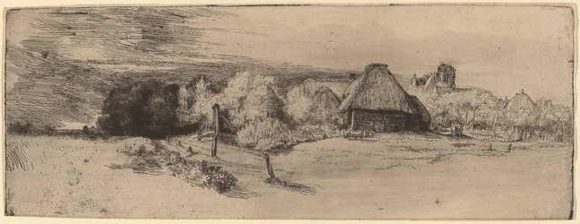 Landscape with Trees, Farm Buildings and a Tower