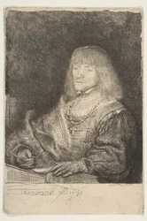 Man at a Desk Wearing a Cross and Chain, 1641