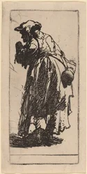 Old Beggar Woman with a Gourd