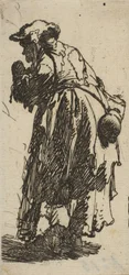 Old Beggar Woman with a Gourd