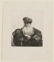 Old Man Seated with Flowing Beard, Fur Cap and Velvet Cloak