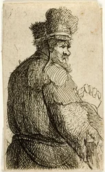 Old Man Seen from Behind, Profile Right: Half-Figure