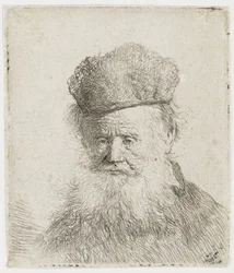 Old Man with Fur Hat and Long Beard