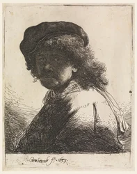 Rembrandt in Cap and Scarf