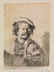 Rembrandt in a Flat Cap and Embroidered Dress