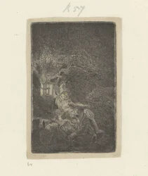 Rest on the Flight into Egypt at Night