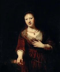 Saskia with the Red Flower, 1641