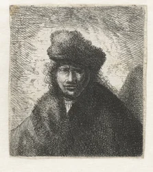 Self-Portrait in a Slant Fur Cap: Bust