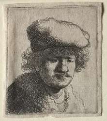 Self-Portrait with Cap Pulled Forward, c. 1631