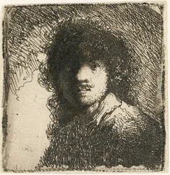 Self-portrait bare-headed: bust