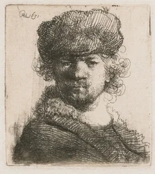 Self-portrait in a Heavy Fur Cap: Bust