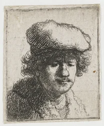 Self-Portrait with Cap Pulled Forward