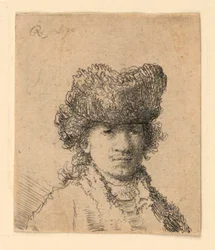 Self Portrait in a Fur Cap: Bust