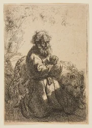 St. Jerome Kneeling in Prayer, Looking Down