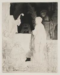 The Artist Drawing from a Model